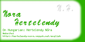 nora hertelendy business card